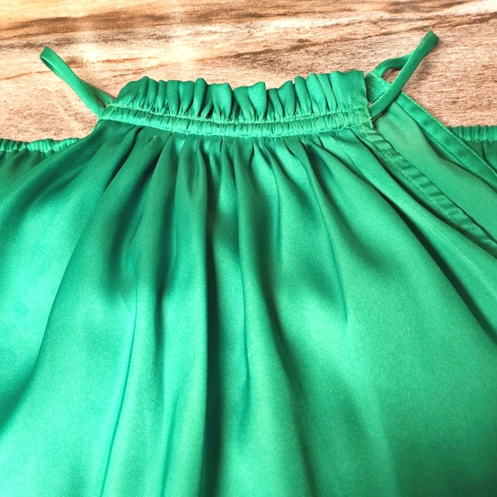 COPY - Luxe Emerald Green Sleeveless Top Feminine Details